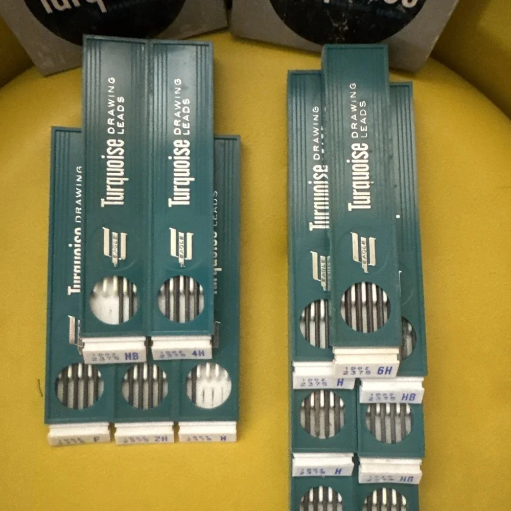 Vtg Lot 120 Eagle Turquoise Drawing Leads 2375 2H 4H 6H H HB F NOS Pencil USA